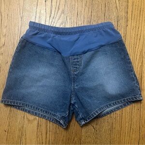 Motherhood Maternity Blue and Denim Jean Shorts size Medium